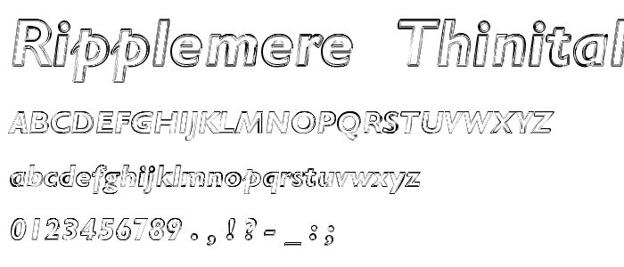 Ripplemere  ThinItalic font